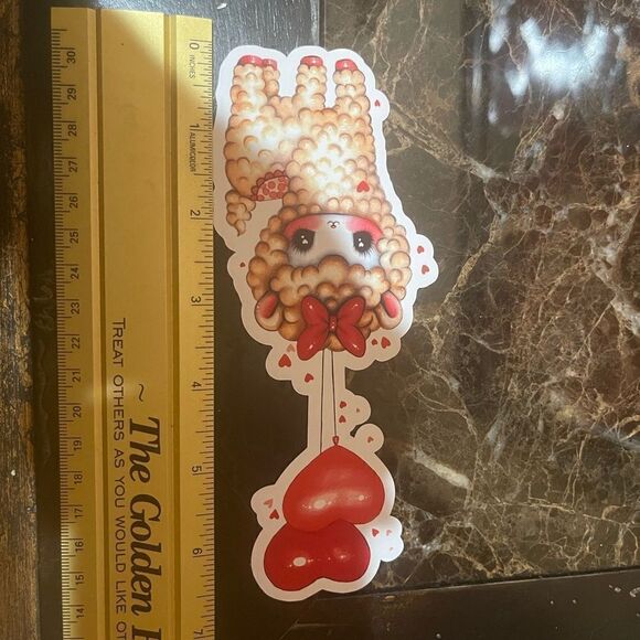 PRECIOUS LAMB Floating Off with Heart Balloons! - Picture 5 of 5